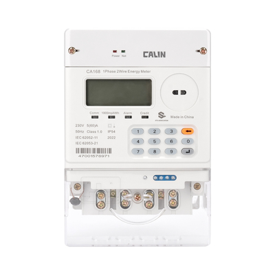GPRS-1P Smart Electric Meter IP 54 เครื่องวัดไฟฟ้าไร้สายสําหรับการใช้งานและการบํารุงรักษาที่ง่าย เครื่องวัดไฟฟ้า CA168-J STS Prepaid