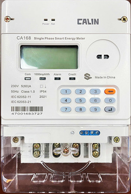 เครื่องวัดค่าไฟฟ้าแบบเติมเงิน CE SABS IEC 20 หลักพร้อมโมเด็มเสียบปลั๊ก
